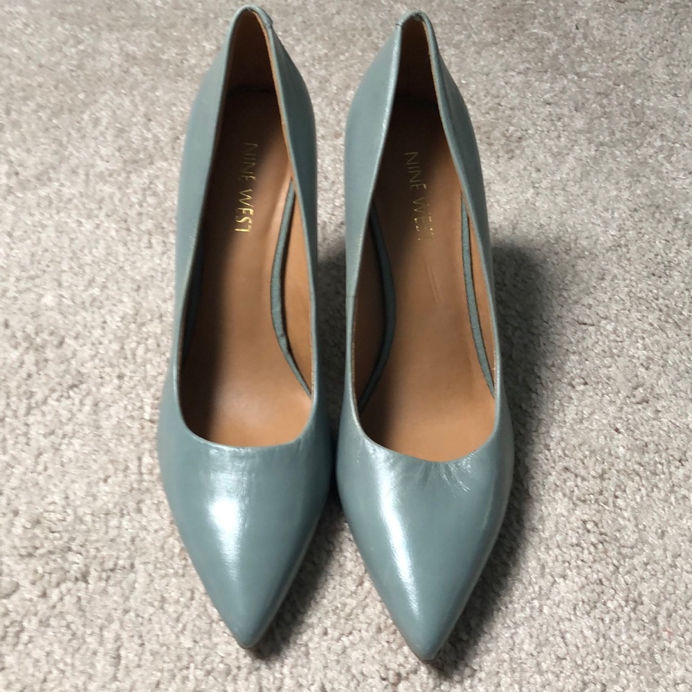 Nine West Light Blue Heels 3”